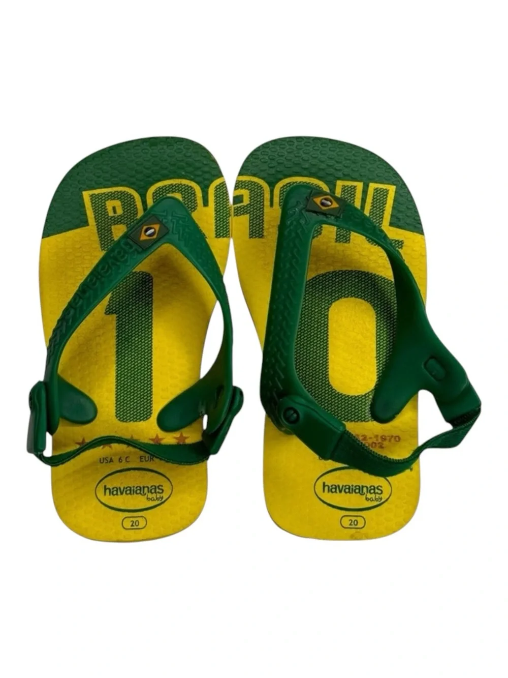 new Havaianas ✪ Ltd Ed FIFA World Cup Walker Sandal ✪ Brazil Yellow Green ✪ 6